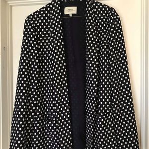 Papaya Navy Polka Dot Blazer